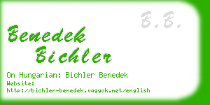 benedek bichler business card